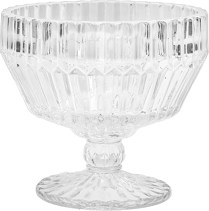 Fortessa Archie Glass Footed Dessert Bowl, 10 Ounce, Clear