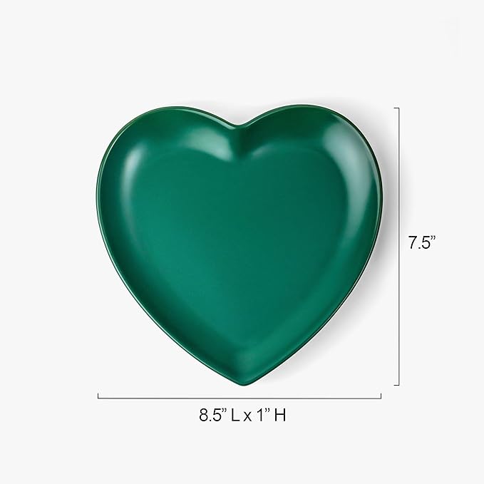 Love Ties Gifts Love Platter Heart-Shaped Dinner Plate 8.5" (21cm) 2 pcs