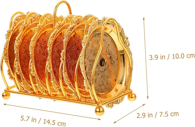 POPETPOP Golden Mini Snack Dish Set with Silver-Plated Rack Creative Food Serving Tray for Parties and Gatherings for Fruits and Appetizers