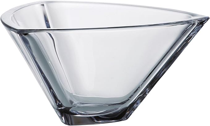 Barski - European Quality Glass - Crystalline - Triangle Bowl - 7" - Made in Europe