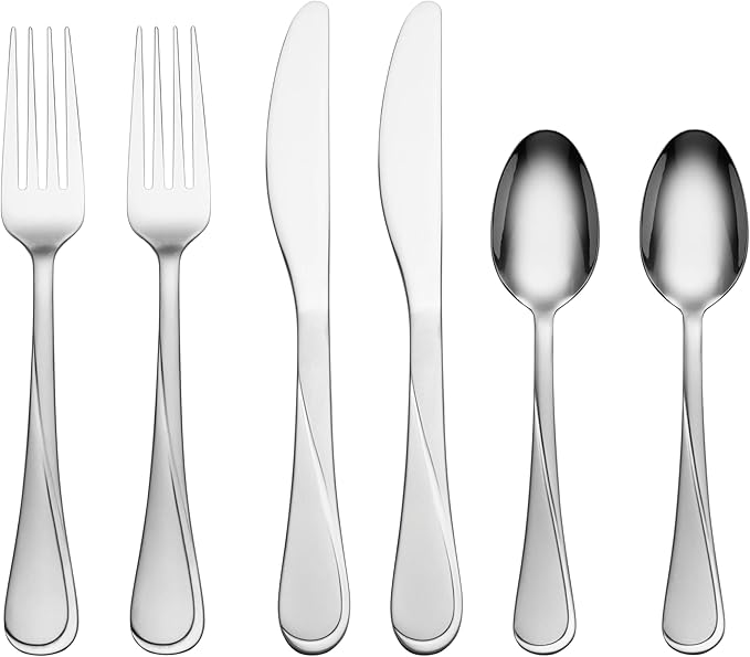 Cambridge 4216V2HCCB89 Gravity Sandblasted 6-Piece Flatware Set