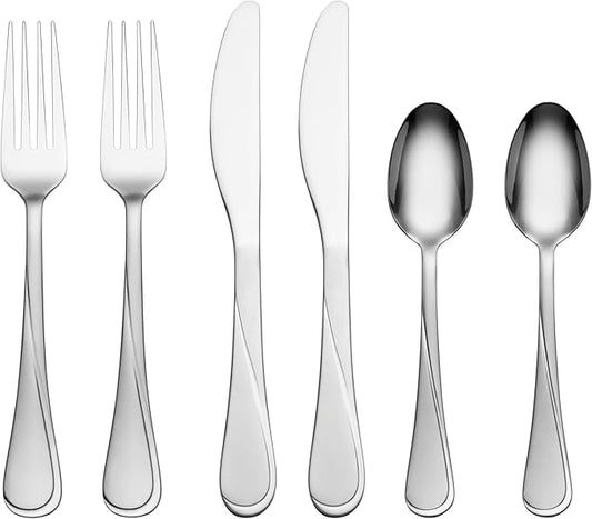 Cambridge 4216V2HCCB89 Gravity Sandblasted 6-Piece Flatware Set
