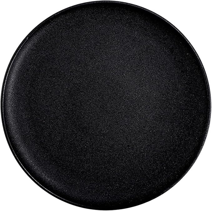 Dinner Plates Simple Ceramic Plate Tableware Black Frosted Disc Square Steak Plate Family Dinner Plate Kitchen Serving Dishes,Gold-20CM