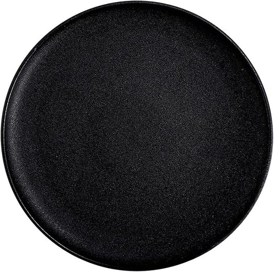 Dinner Plates Simple Ceramic Plate Tableware Black Frosted Disc Square Steak Plate Family Dinner Plate Kitchen Serving Dishes,Gold-20CM
