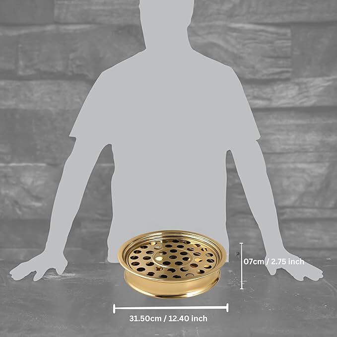 Communion Ware | Communion Tray | Holy Stackable Cup Tray for Churches | Communions Supplies | Portable Communions Trays with 40 Holes Disk | Stainless Steel - Shiny Gold Finish