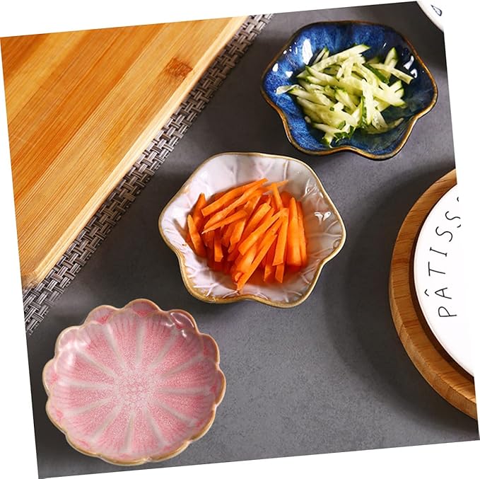 LIFKOME 2Pcs Vintage Sauce Dish Use Appetizer Plates for Dipping Seasoning and Serving for Restaurants and Catering Lightweight