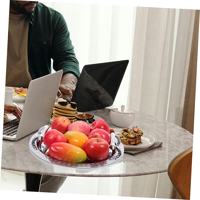 European Style Pattern Tray Serving Dish for Fruits Snacks and Dried Fruits Serving Plate for Gatherings and Parties