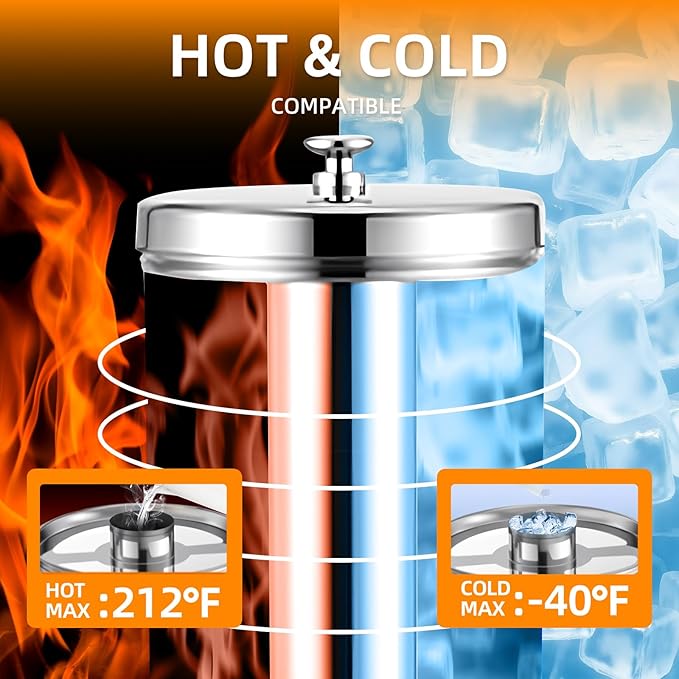 1 Gallon Commercial Beverage Dispenser with Centre Ice Core and Stand Drip Trays Stainless Steel Cold Drink Dispenser for Parties Pub Cafeteria Restaurant Home Hotel (silver, single head)