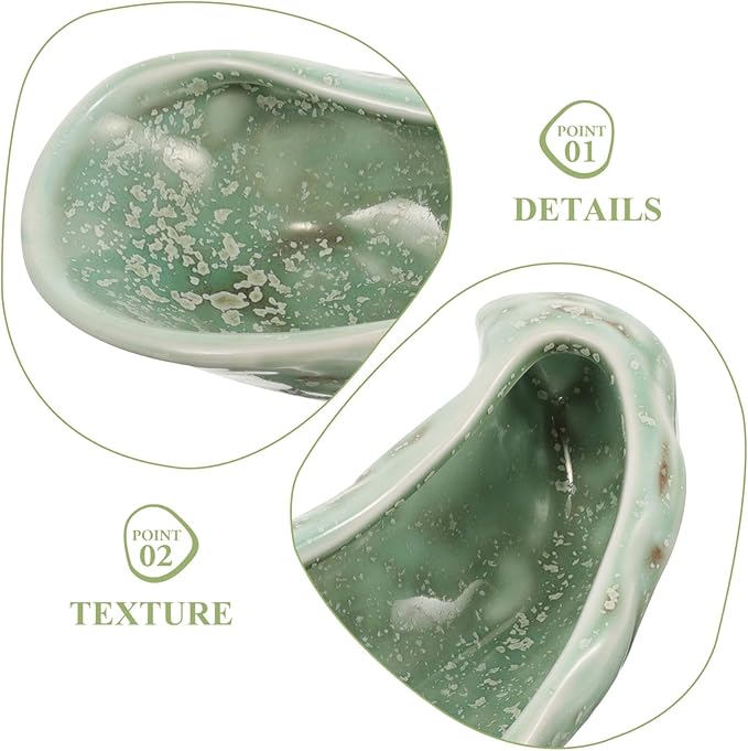 Ciieeo Ceramic Sushi Tray Appetizer Plate Japanese Style Oyster Shell Molding Multi-use Serving Dish