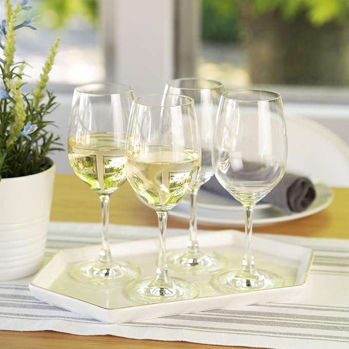 Spiegelau Wine Lovers White Wine Glasses Gift Set, Stylish Crystal Drinking Glasses, Elegant Stemmed Glassware for Home Bar, Wedding Gifts, Birthday Gifts, Hosting Essentials, 12 oz, Set of 4