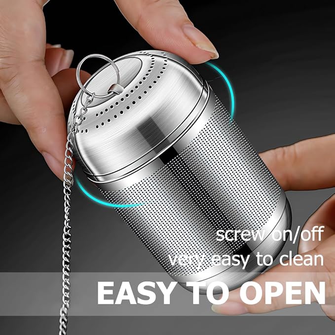 Tea Infuser For Loose Leaf Tea Drinkers, Extra Fine Mesh Tea Strainers 316 Stainless Steel, Tea Steeper, Tea Filter, Tea Diffuser For Rooibos/Black Tea/Herbs/Spices By Iruerti KTAD, 1.5*1.5*3.15'' (S)