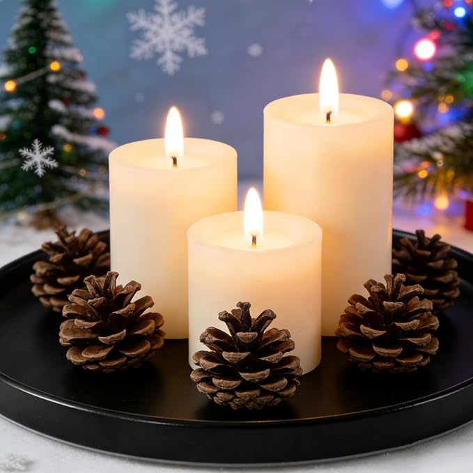 8.8" Black Ceramic Round Tray - Candle Plate Holder Tray, Decorative Vanity Trays for Bathroom Counter, Ceramic Tealight Pillar Trays, Coffee Table Decor, Perfume, Plant.