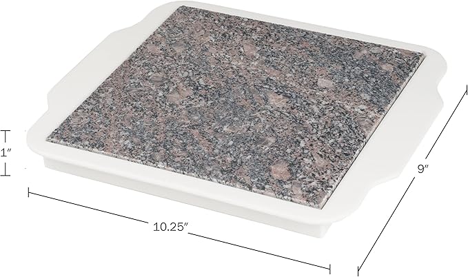 Food Warmer Plate - Microwavable 9-Inch Marble Hot Plate Keeps Food Warm Longer - Great for Parties, Family Gatherings, and Holidays