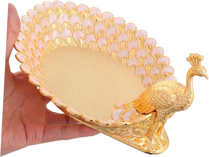 GLEAVI Metal Serving Platter Decorative Fruit Cake Tray Decorative Plate for Party