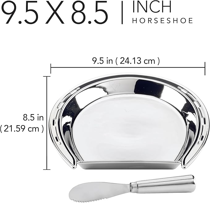 Derby Day at the Races Silver Coast 3-D Horseshoe Tray Set – Add race day glamour to your table with this porcelain tray set, perfect for hosting, gifting, and celebrating in equestrian elegance.