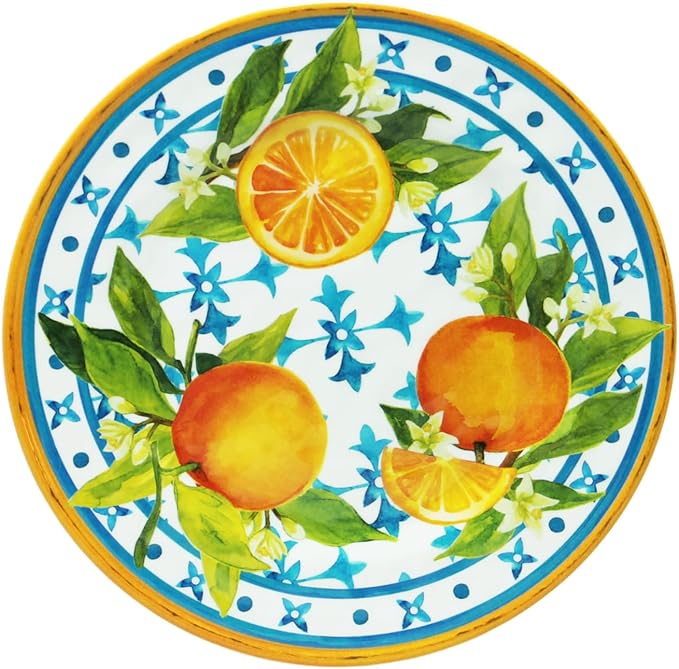 Le Cadeaux Luxury Melamine Appetizer Plates 6.5 Inches Set of 4, Valencia