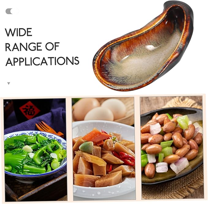 Alipis 1pc Ceramic Oyster Dish for Appetizers Elegant Small Serving Plate for Parties Versatile Dinnerware for Sushi Relish and Desserts Easy to Clean and Food-safe