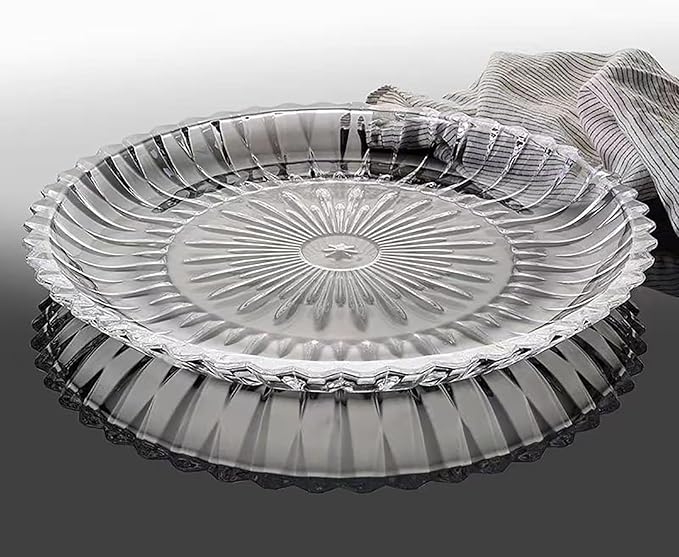 Glass Fruit Bowl or Decorative Bowl, used for Kitchen counter or living room center table decoration, Centerpiece Bowl (14.1in)