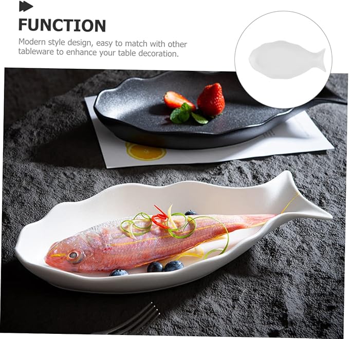 Unomor Ceramic Steamer and Roaster Plate Creative Shape Frosted Design for Home and Restaurant Decorative Appetizer Stand