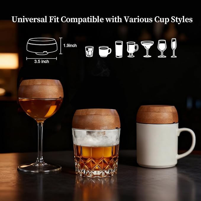Whiskey Smoker Kit with Torch & 6 Flavors Wood Chips - Premium Bourbon Cocktail Smoker Set,Old Fashioned Drink Smoker Kit, Christmas Gifts for Men, Dad, Husband (Butane Not Included)