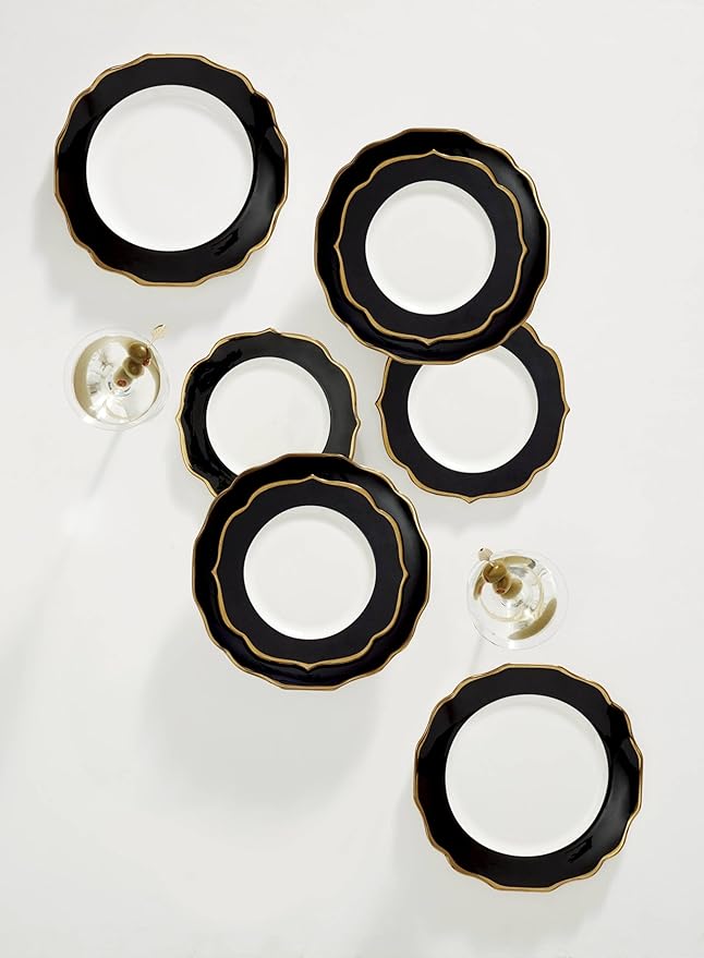 Lenox 896842 Contempo Luxe Black Dinner Plates, Set of 4
