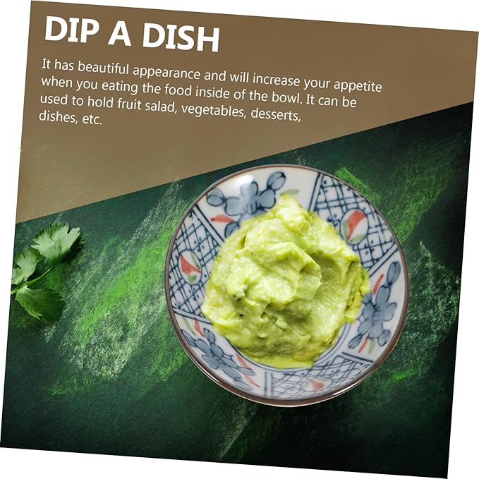PRETYZOOM 3pcs Japanese Glazed Ceramic Plates Dipping Bowl Seasoning Dish Salad Plate Easy Clean