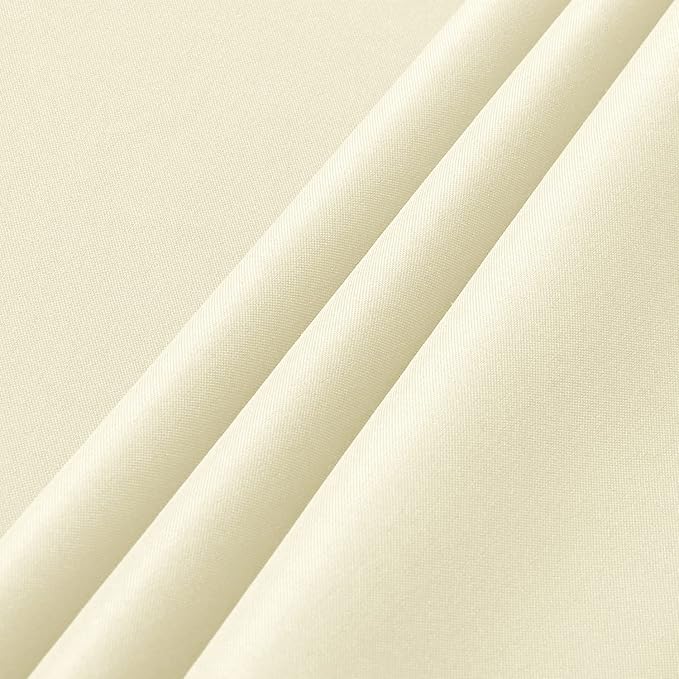 sancua 2 Pack Beige Tablecloth 60 x 120 Inch, Rectangle 8 Feet Table Cloth - Stain and Wrinkle Resistant Washable Polyester Table Cover for Dining Tables, Buffet Parties and Camping