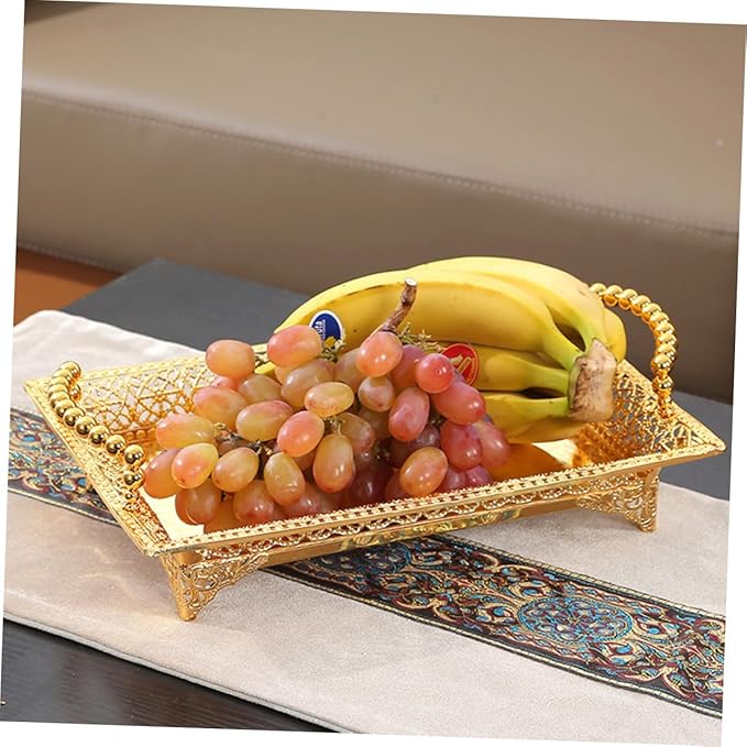 Zinc Alloy Serving Tray Large Fruit Bowl Lid Ideal for Bulk Serving Snacks Dried Fruit