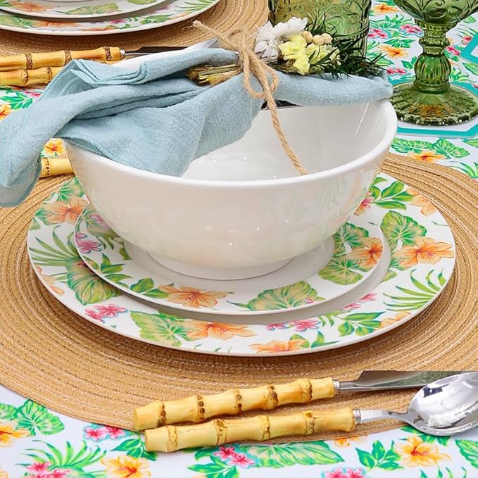 STORY&SUNS 10.35″ Dinner Plates Set of 4 – Premium Ceramic Dinner Plate Set for Dining Table