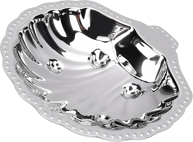 Zerodis Stainless Steel Tray Serving Trays Tray Metal Food Serving Platter Decorative Snack Dish Kitchen Utensils for Wedding Gathering Parties Nuts Dried Fruits Stainless Steel
