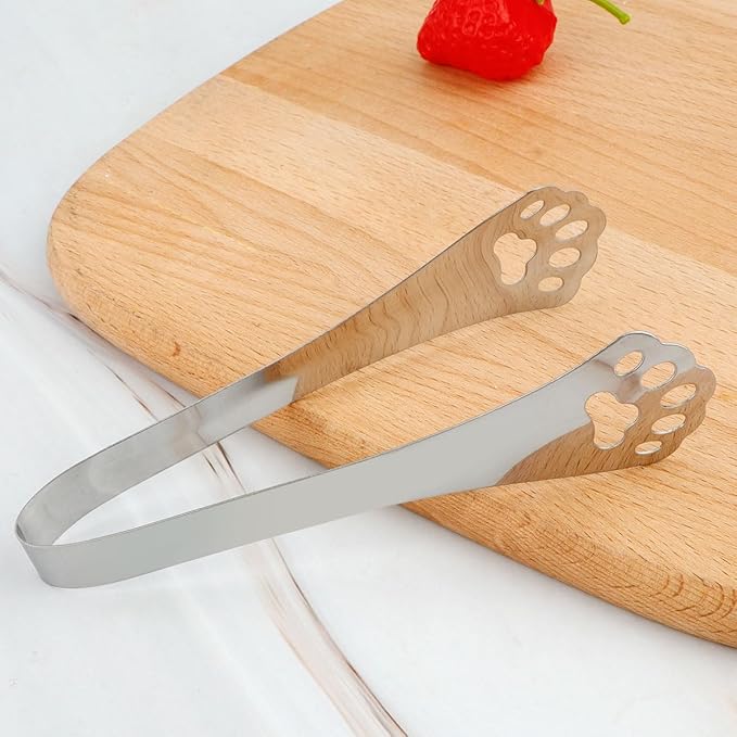Keewah Small Bear Paw Serving Tongs 6 Pack, 5.4 x 1.3 inch, Stainless Steel