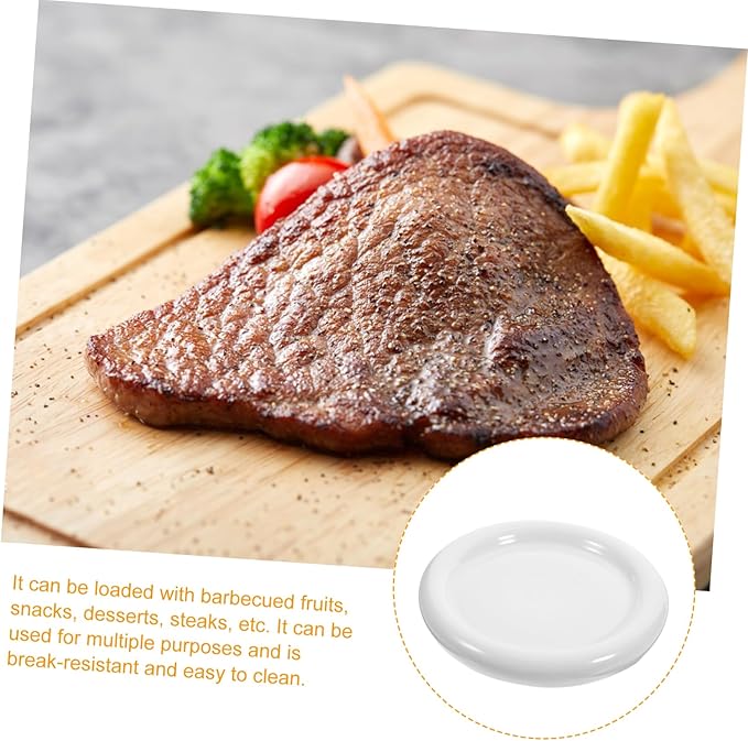 Ceramic Decorative Serving Plate Round Food Dish for Appetizers Desserts and Snacks Break Resistant and Easy to Clean Versatile Use for Parties and Everyday Dining