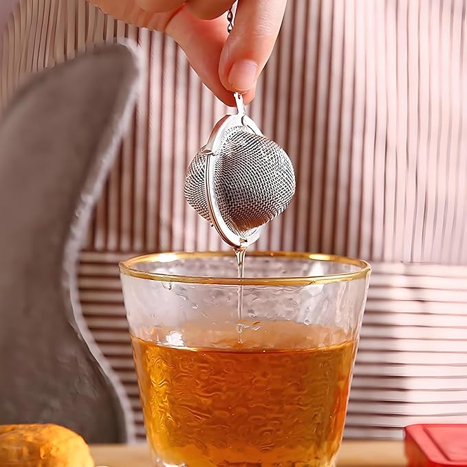 Numola‌ ‌Tea Infuser‌ with Snowflake Pendant - ‌Stainless Steel Tea Strainer‌ for ‌Loose Leaf Tea Steeper‌, ‌Tea Infuser for Loose Leaf Tea‌ - Handmade Tea Ball Filter for Kitchen & Home Use