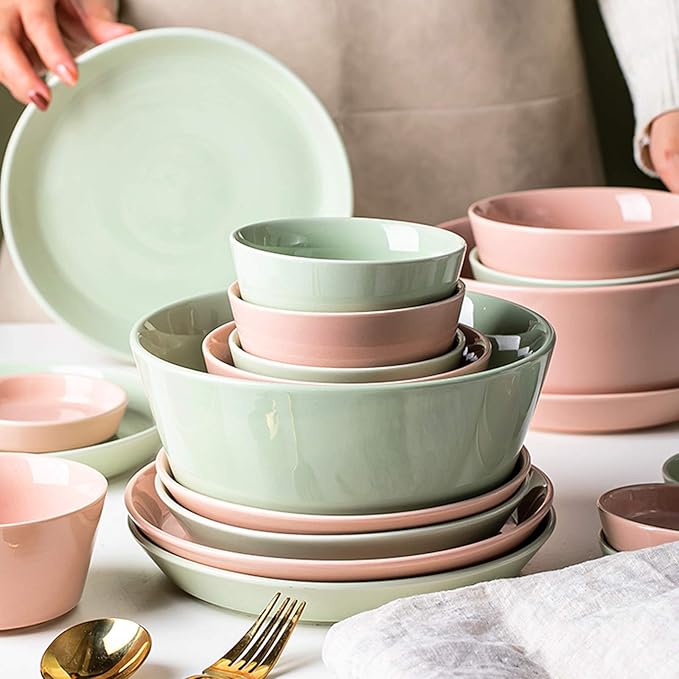 Stylish Dinner Plates,Ceramics Dinner Sets, Nordic Style Porcelain Dinnerware Set