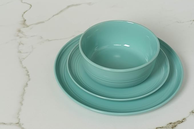 Double Line 6.25"/24 oz Cereal Bowl, Set of 6, Seafoam
