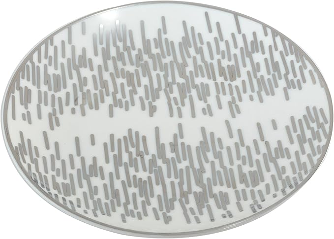 Certified International Matrix Silver Plated 6" Luncheion/Canape Plates Set of 6 Assorted Designs