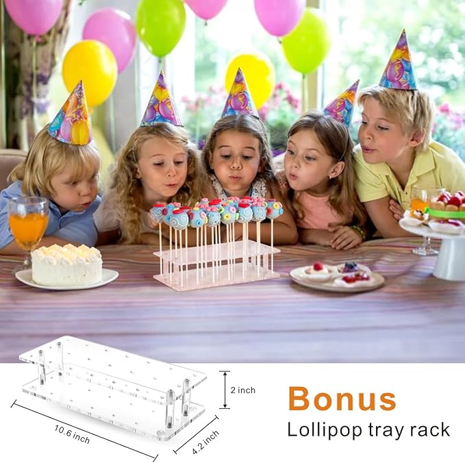 Acrylic Dessert Table Display Set 2025 New Updated, Cupcake Stand 3 in 1 Tier Thickened Serving Tray for Cookies, Fruits, Veggies, Sweet Treats, Wedding Parties (Rectangular)