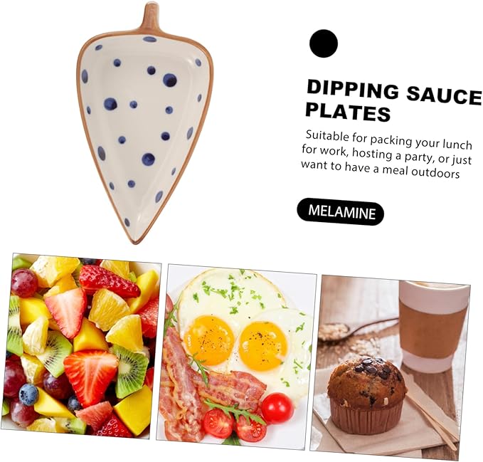 Alipis Ceramic Leaf-shaped Snack Plates Hand-painted Appetizer Dishes for Sauces Desserts Salads Multi-use Serving Tray for Home Restaurant Compact Decorative Food Dish