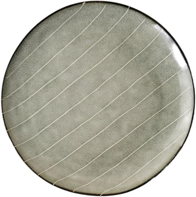 SONGCHAO Party Supplies Plate Ceramic Household Dishes Breakfast Lunch Dinner Afternoon Tea Steak Household Commercial Kitchen Fruit Tray Party Plates (Color : 008)