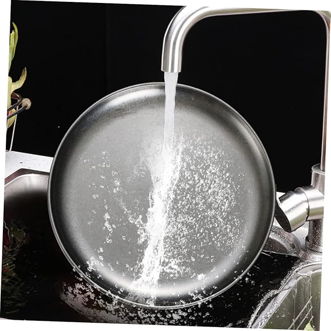 Mobestech Stainless Steel Old Style Bbq Plate Serving Tray for Steak Fruits Snacks