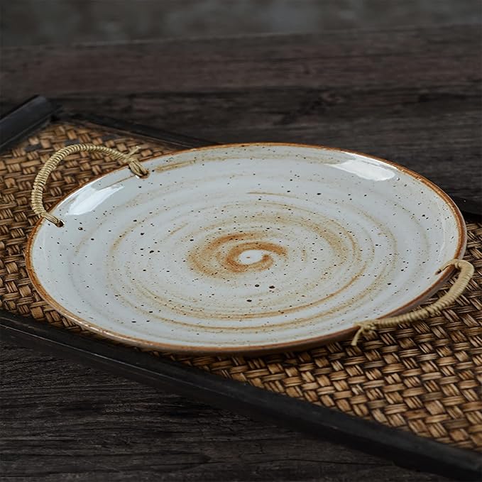 Dinnerware Sets, Porcelain Bowls and Plates Sets, Ceramic Dinnerware Set Retro, 16 Pcs Stoneware Dishes Set for 4, Plate/Bowl Tableware Combination Set for Family Party