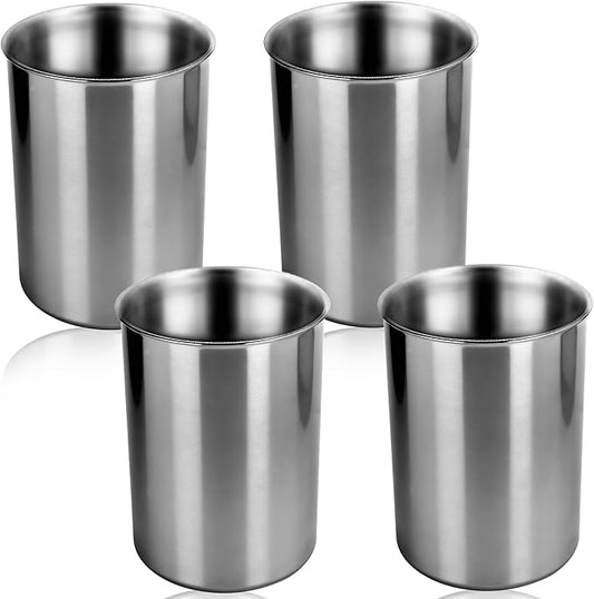 4 Pack Stainless Steel Wine Chiller Bucket Fits 750 ML Wine Bottle Cooler Keeps Cold Hours Insulated Champagne Beer Ice Bucket Bulk for Single Bottle for Parties Bar