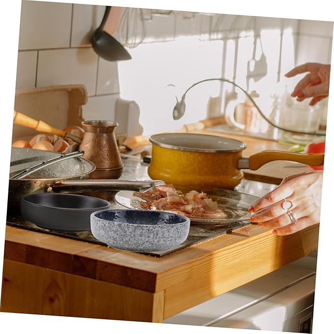 Cabilock 4pcs Multifunctional Ceramic Flavor Dishes Small Appetizer Plates for Sauces Condiments and Side Dishes Stain and Scratch Resistant with Stable Base Mixed Colors
