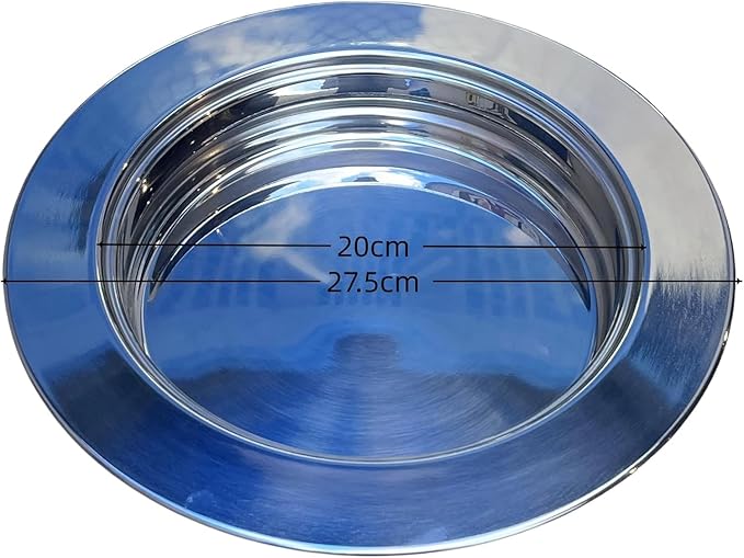 Polished Steel 2 PCS Communion Bread Plate with Cover for Churches,Stackable Communion Bread Tray Plates with Lid, 2 Stacking Communion Plate & 1 Bread Plate Lid