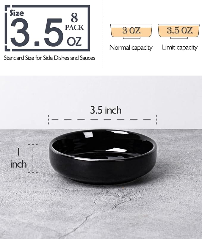 DELLING 3.5 oz Dipping Bowls Set of 8 7 inch Appetizer Plates Set of 6