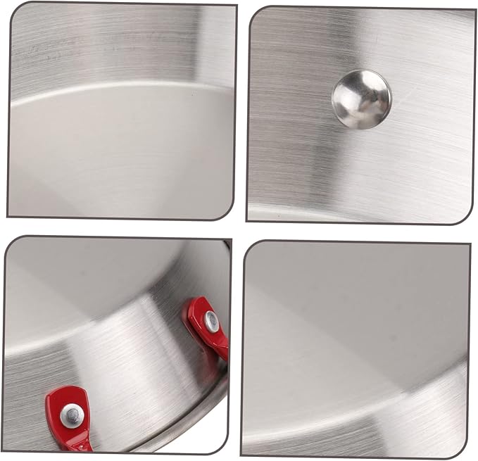 Silver Tray for Serving Platters Stainless Steel Seafood Pot Tray Classic Handles for Restaurant Hotel Family Dinners