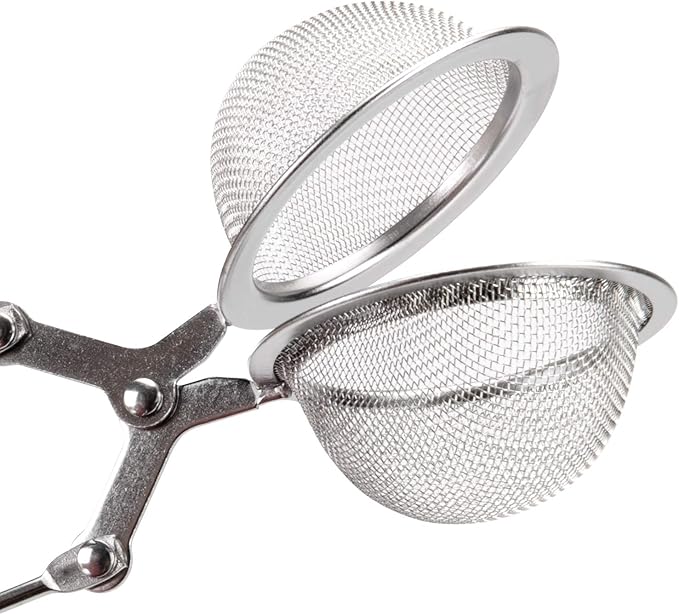 Snap Ball Tea Strainer, Exptolii 3 Pack Stainless Steel Tea Infuser Filter with Handle for Loose Leaf Tea, Seasonings, Spices