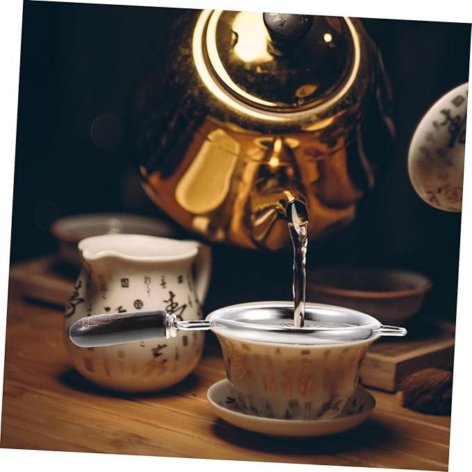 Stainless Steel Tea Filter for Loose Tea - Fine Mesh Strainer Basket for Home and Office Use Heat Resistant Residue Strainer for Smooth Brewing