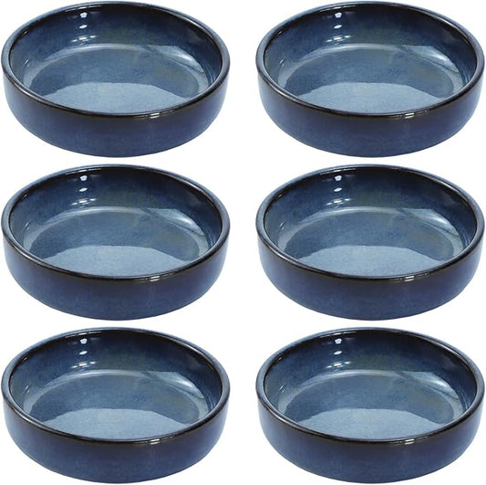 Colias Wing 3.5 Inch Vintage Style Kiln Glazed Ceramic Side Dishes - Korean Bowls - Set of 6
