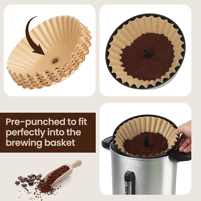 120PCS Coffee Paper Filters for Hamilton Beach 45 Cup Coffee Urn and Hot Beverage Dispenser, Disposable Coffee Filters